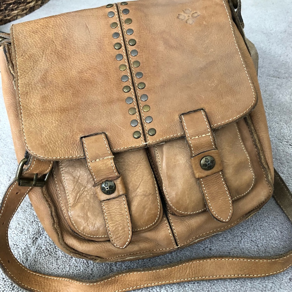 Italian Leather Messenger Bag Tan